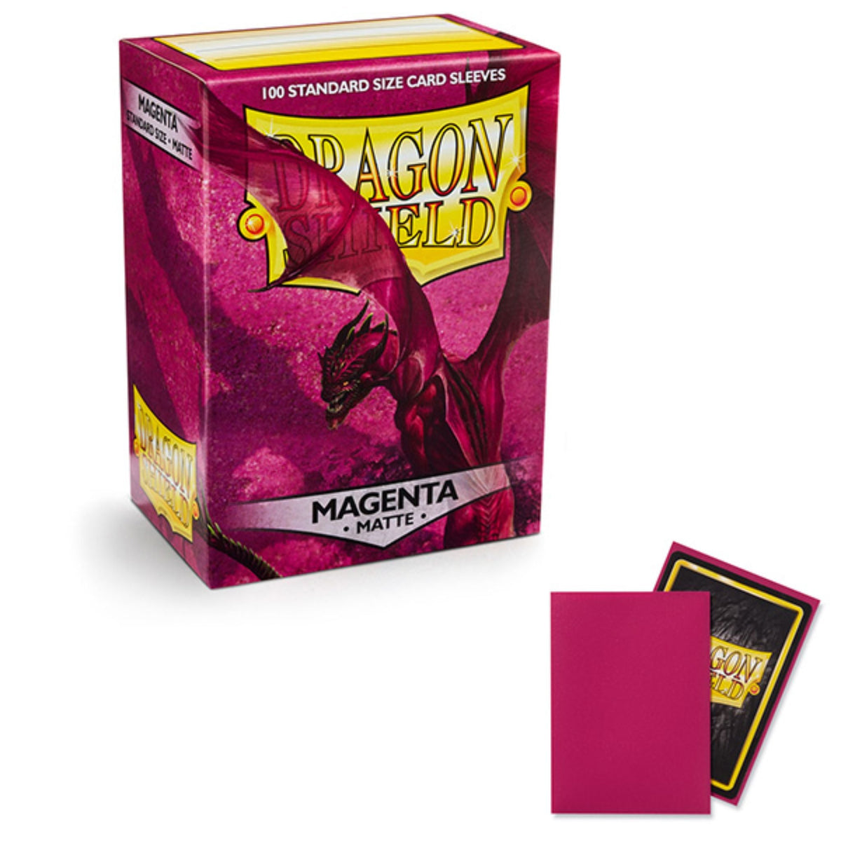 Dragon Shield Standard Matte Magenta Deck Protector Card Sleeves