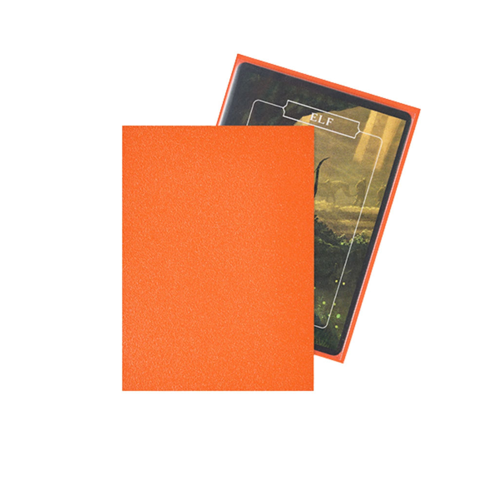 Arcane Fortress Standard Matte Fire Orange Deck Protector Card Sleeves