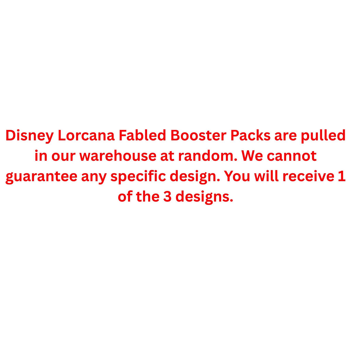 Disney Lorcana Fabled Booster Pack