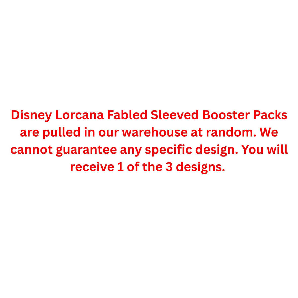 Disney Lorcana Fabled Sleeved Booster Pack