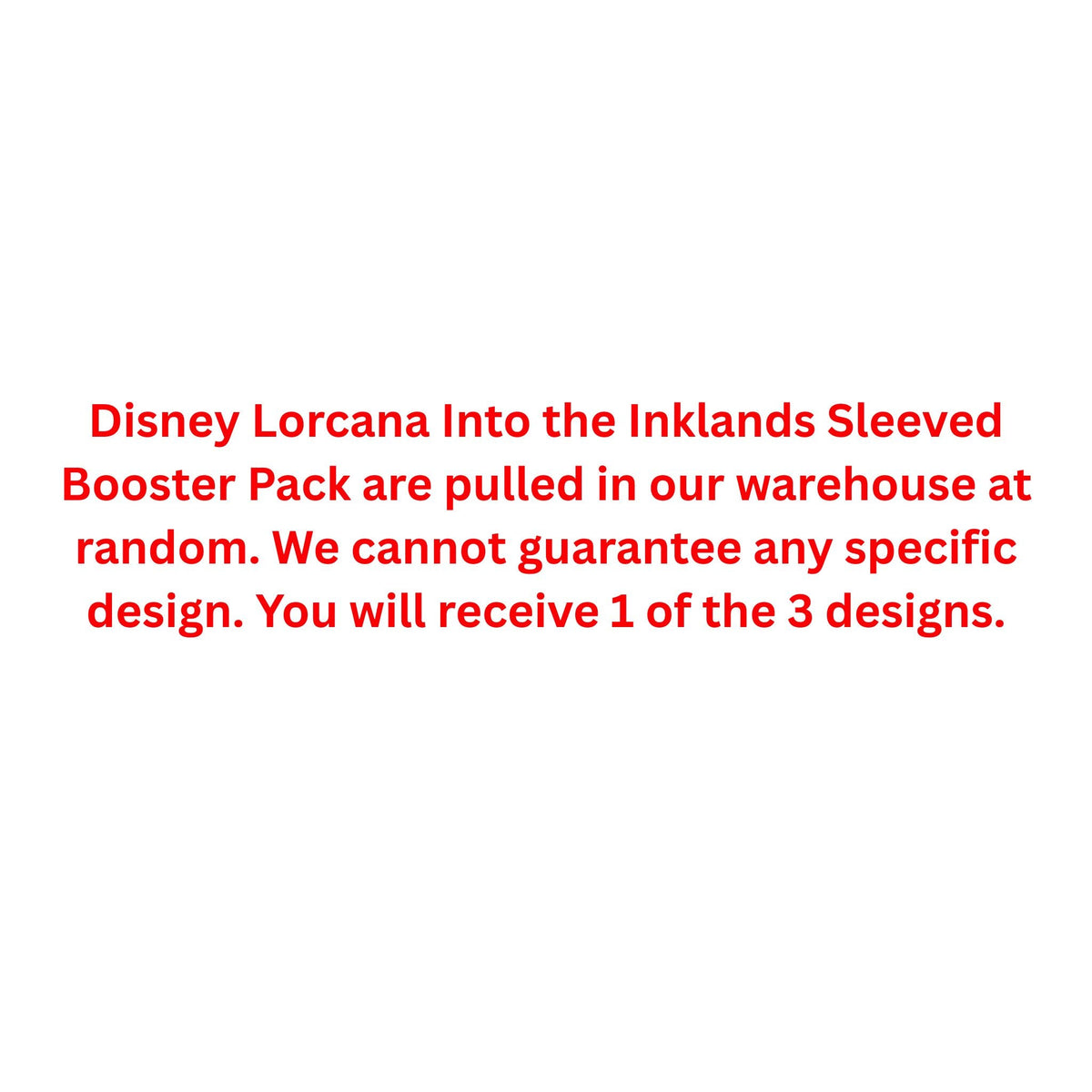 Disney Lorcana Into the Inklands Sleeved Booster Pack