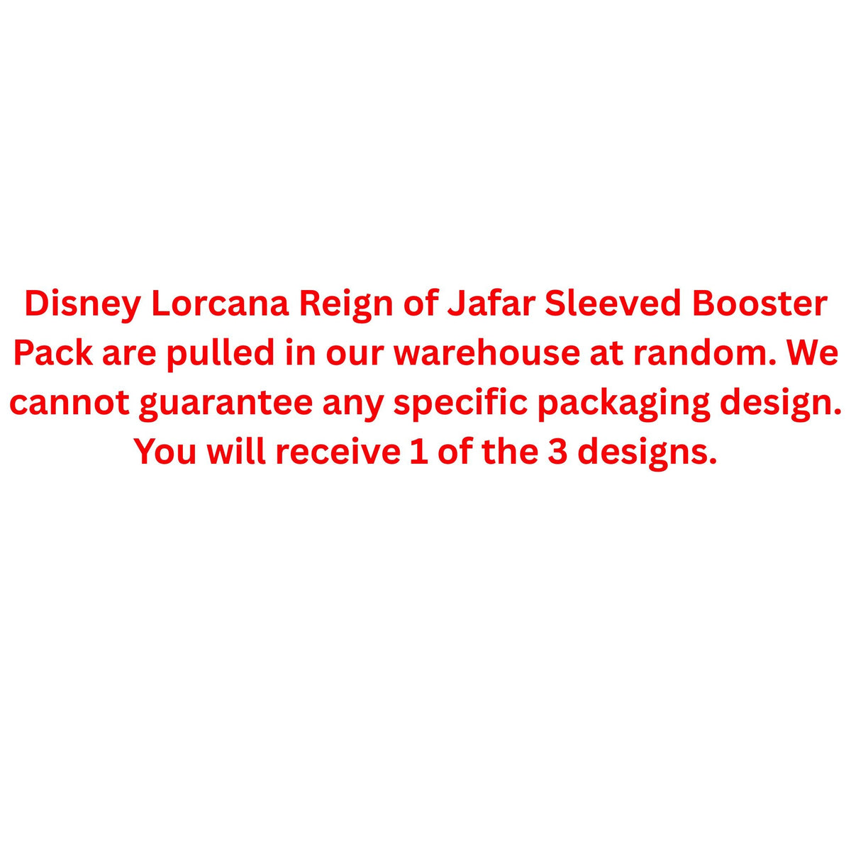 Disney Lorcana Reign of Jafar Sleeved Booster Pack
