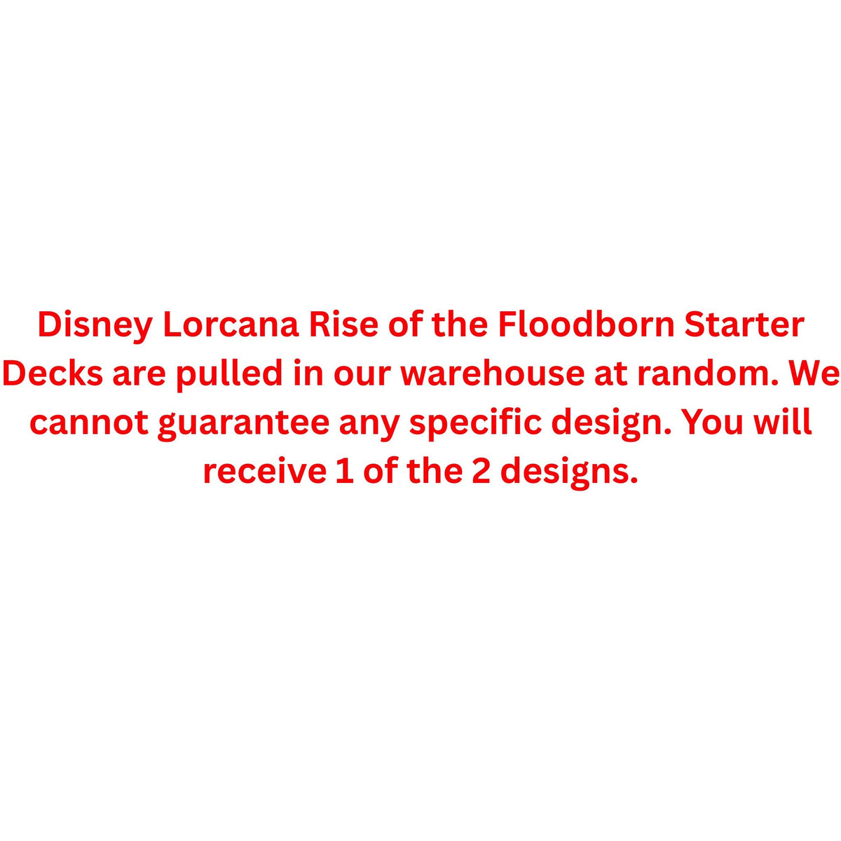 Disney Lorcana Rise of the Floodborn Starter Deck