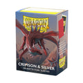 Dragon Shield Standard Dual Matte Crimson & Silver Deck Protector Card Sleeves