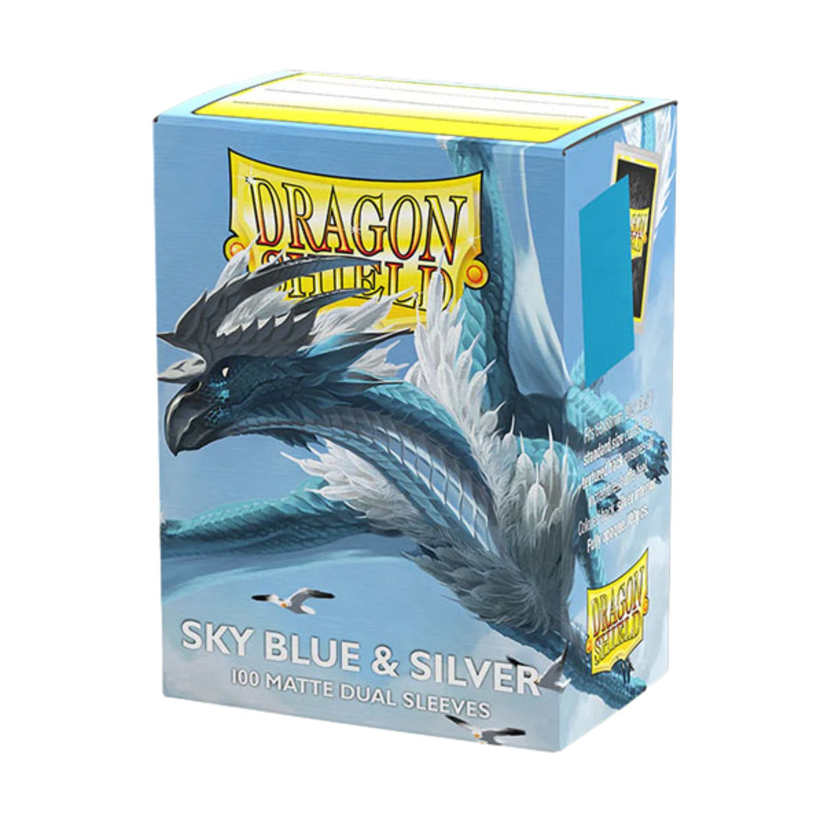 Dragon Shield Standard Dual Matte Sky Blue & Silver Deck Protector Card Sleeves