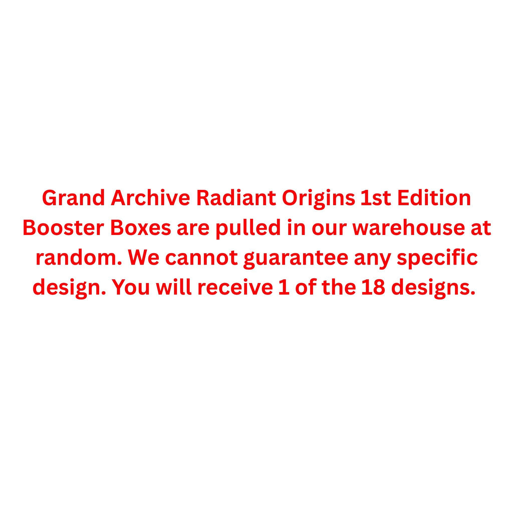 Grand Archive Radiant Origins 1st Edition Booster Box