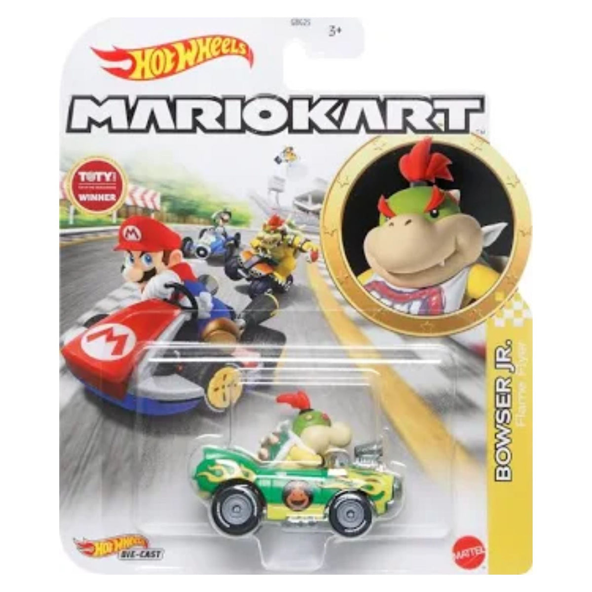 Hot Wheels Mario Kart Bowser Jr. Flame Flyer Replica Die-Cast