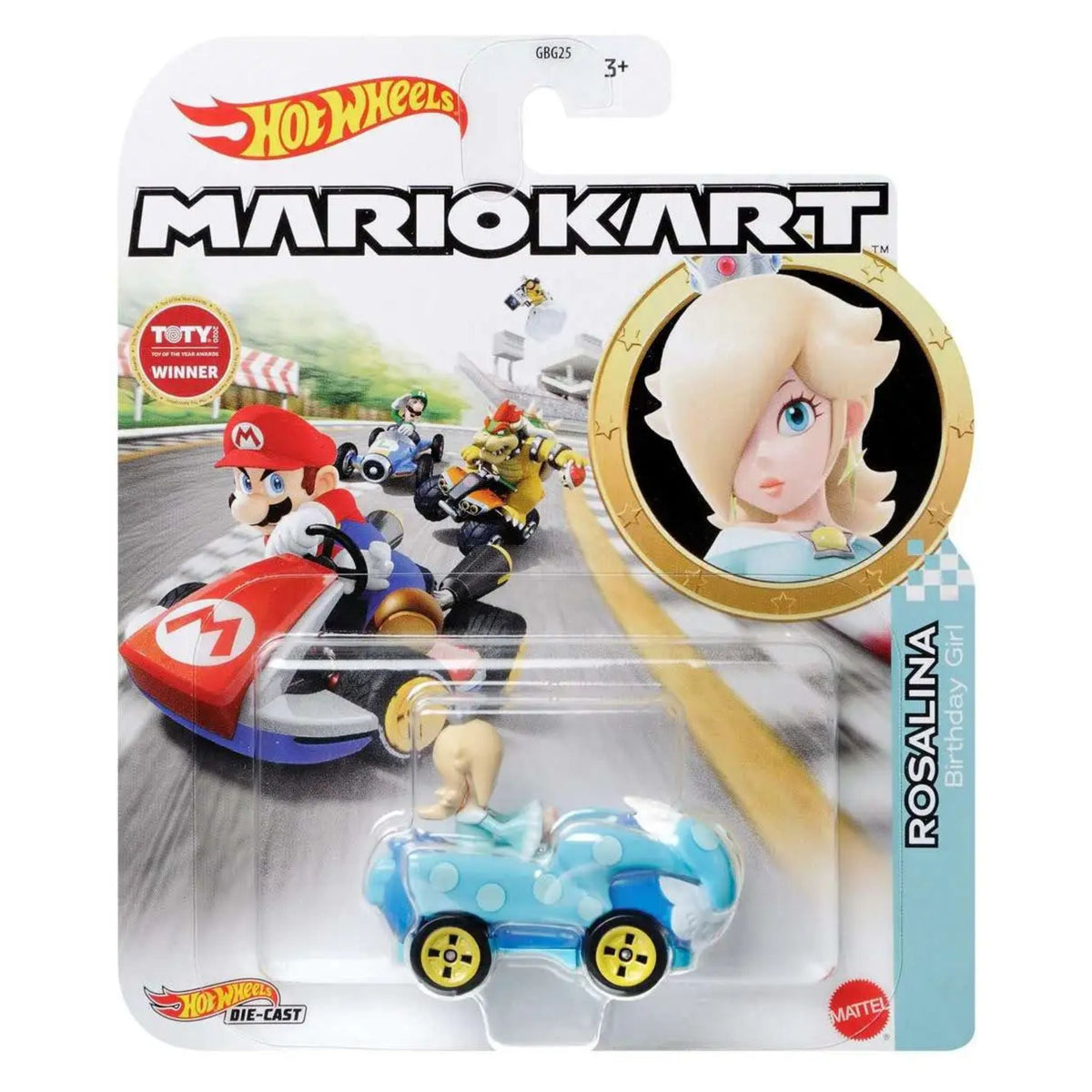 Hot Wheels Mario Kart Rosalina Birthday Girl  Replica Die-Cast