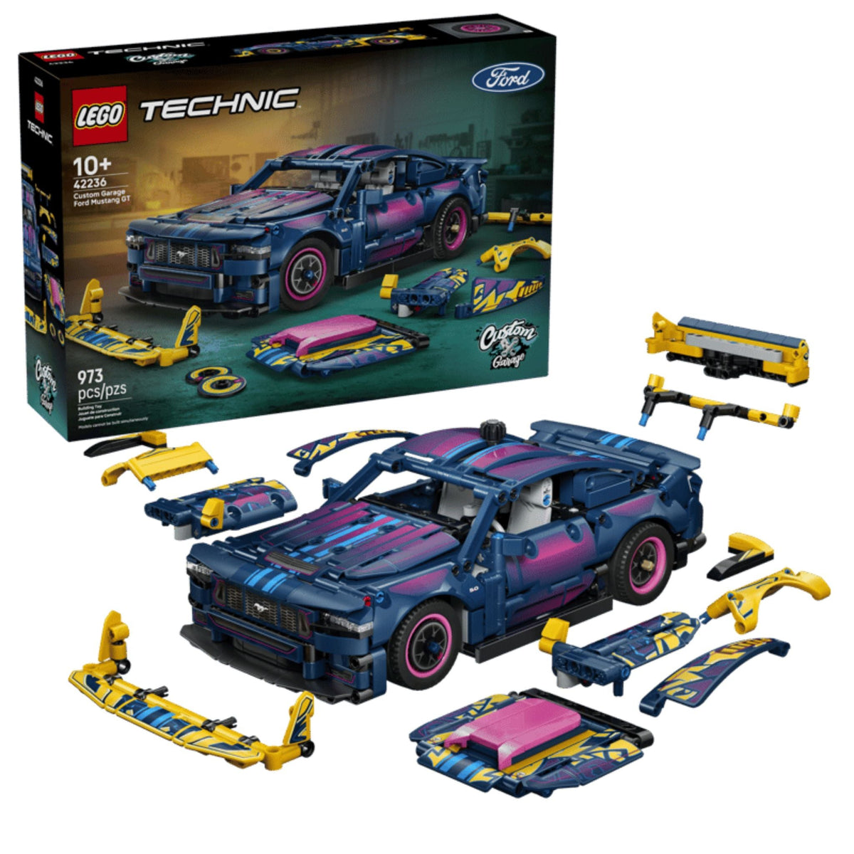 LEGO Technic Custom Garage Ford Mustang GT Car