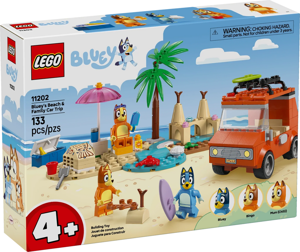 LEGO Bluey Bluey's Beach & Family Car Trip