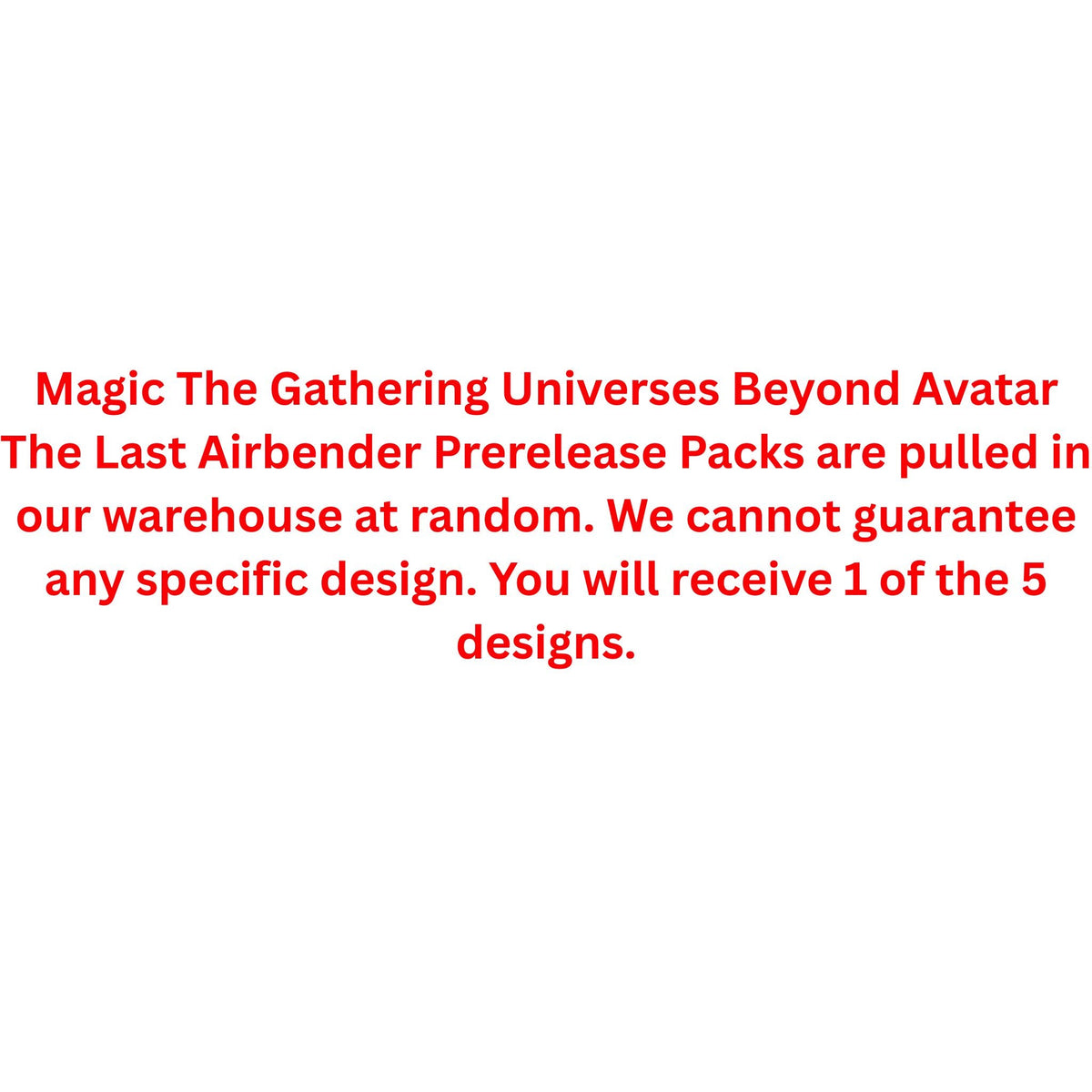 Magic The Gathering Universes Beyond Avatar The Last Airbender Prerelease Pack