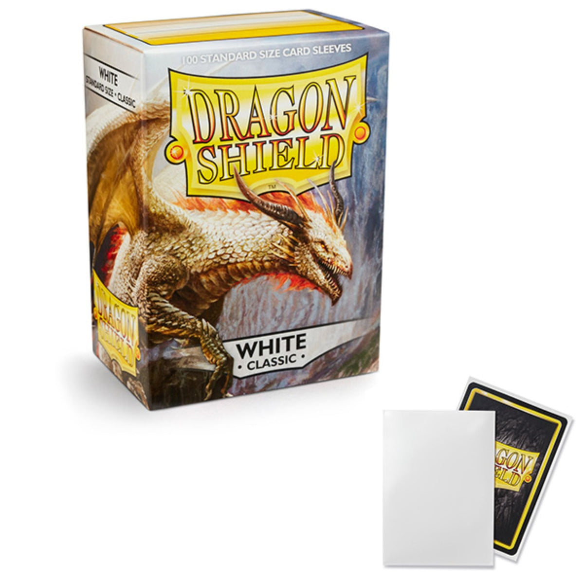 Dragon Shield Standard Classic White Deck Protector Card Sleeves