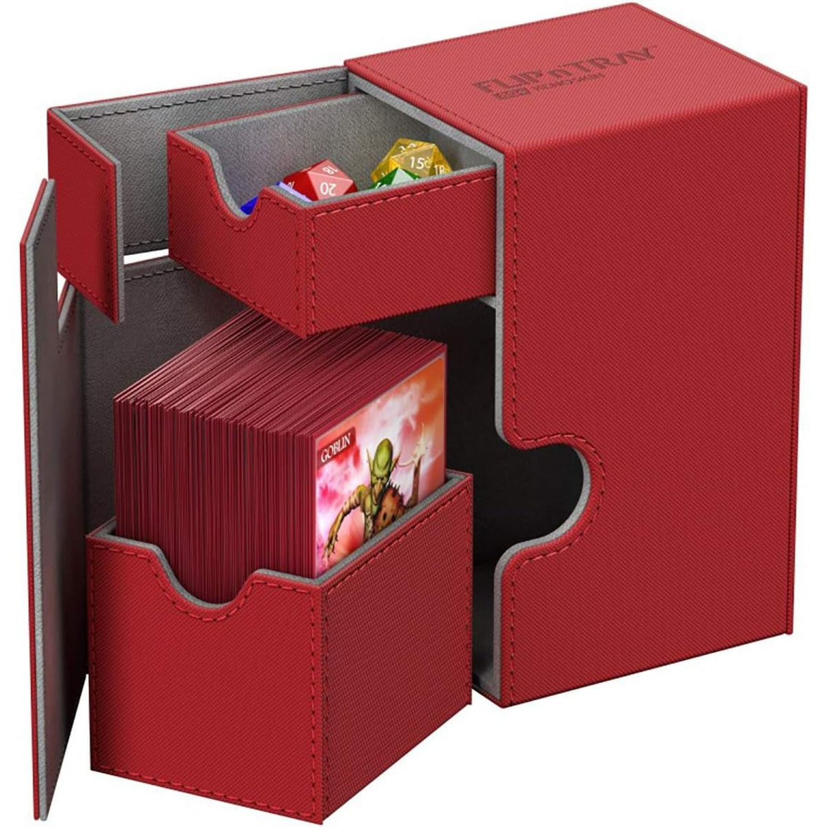 Ultimate Guard 80+ Red & Grey Flip n Tray