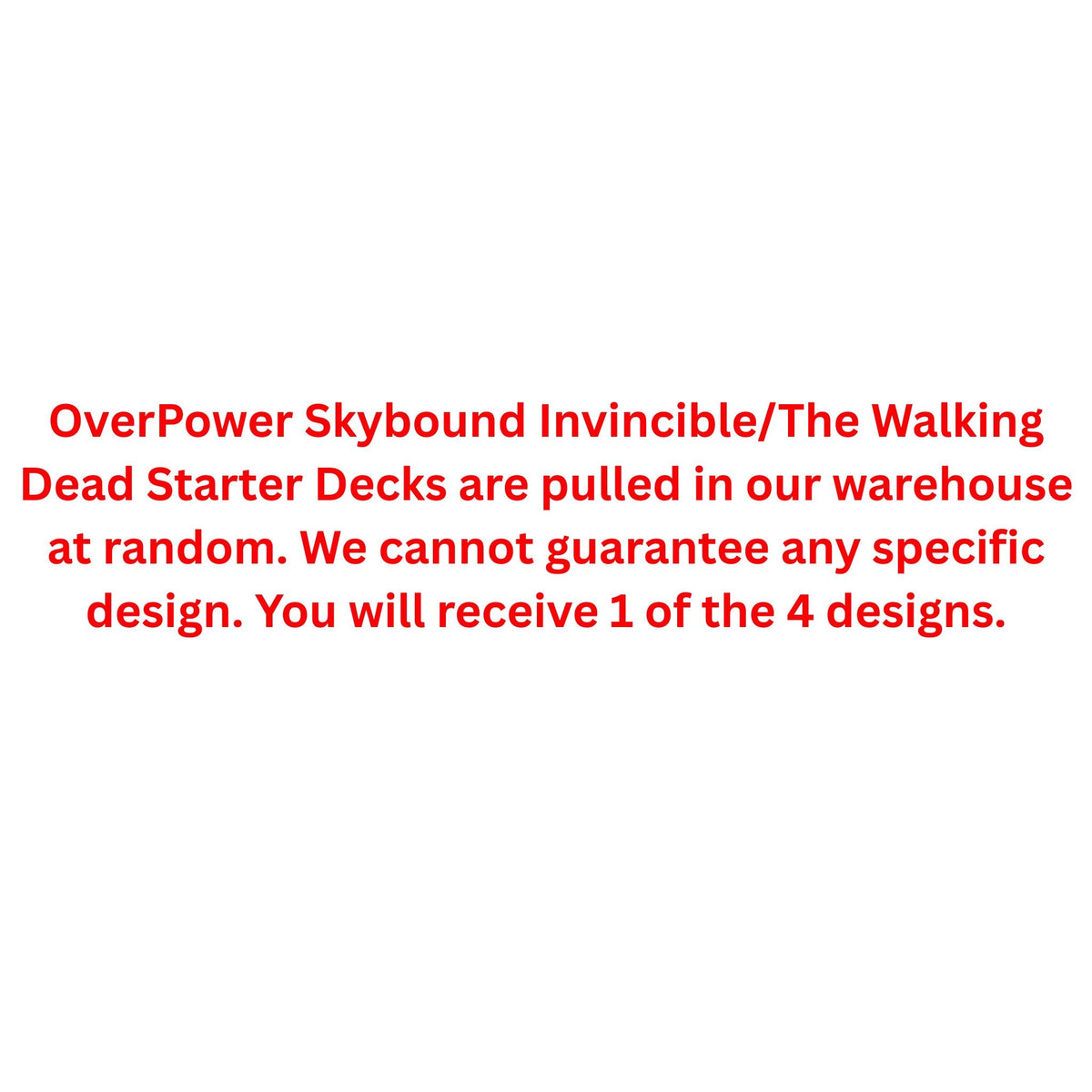 OverPower Skybound Invincible/The Walking Dead Starter Deck