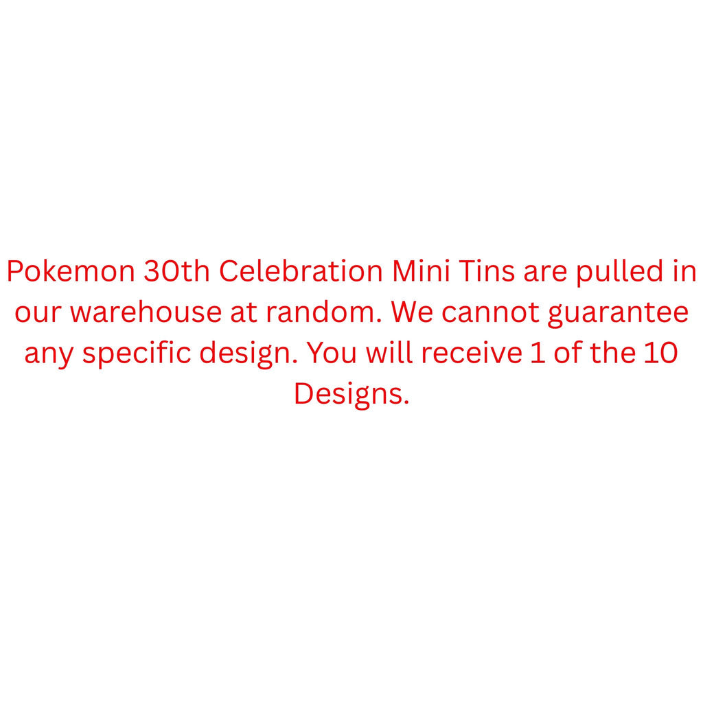 Pokemon 30th Celebration Mini Tin