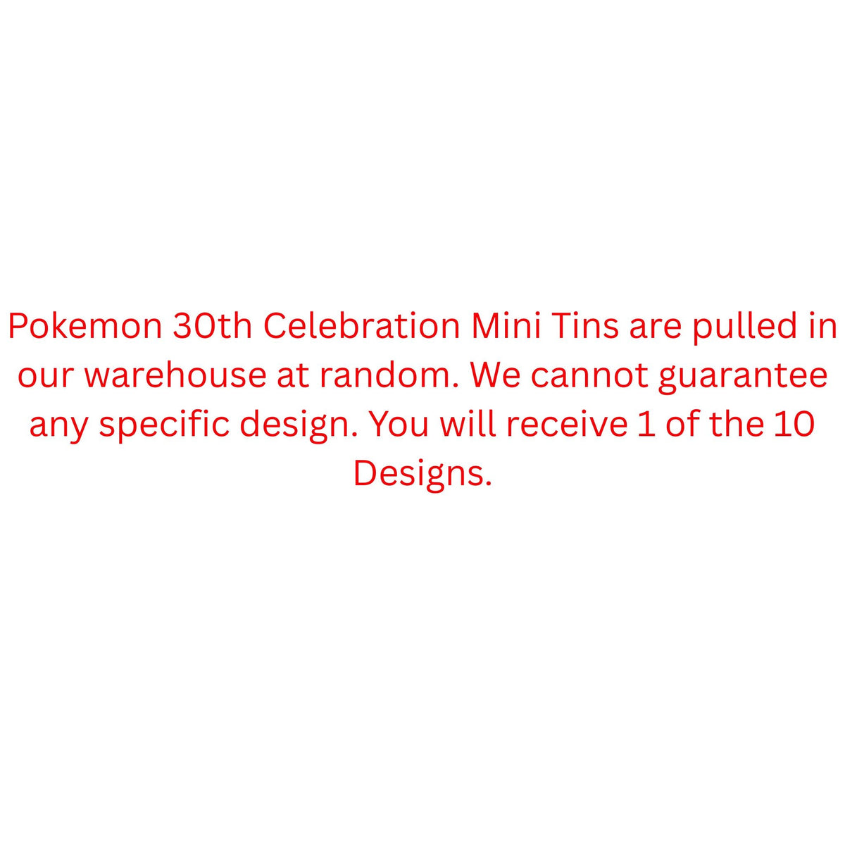 Pokemon 30th Celebration Mini Tin