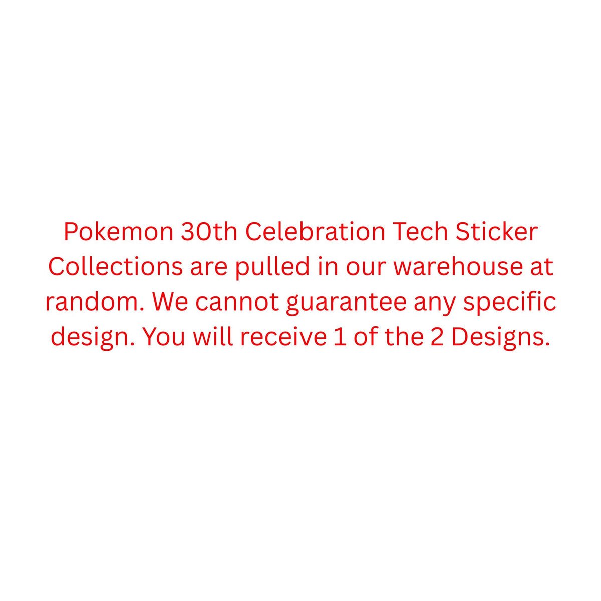Pokemon 30th Celebration Tech Sticker Collection