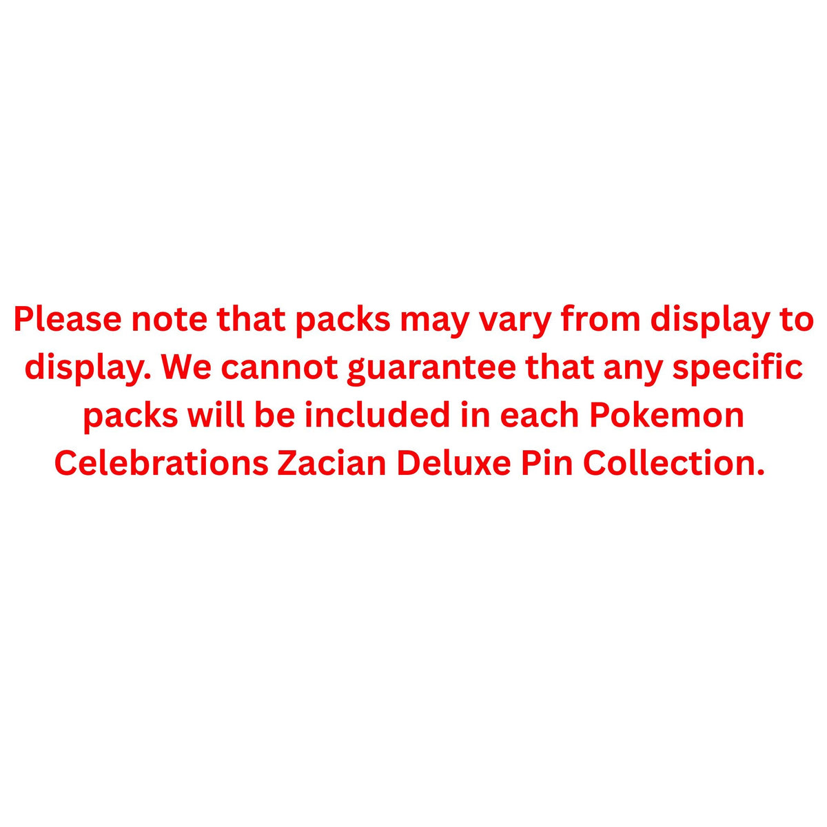 Pokemon Celebrations Zacian Deluxe Pin Collection