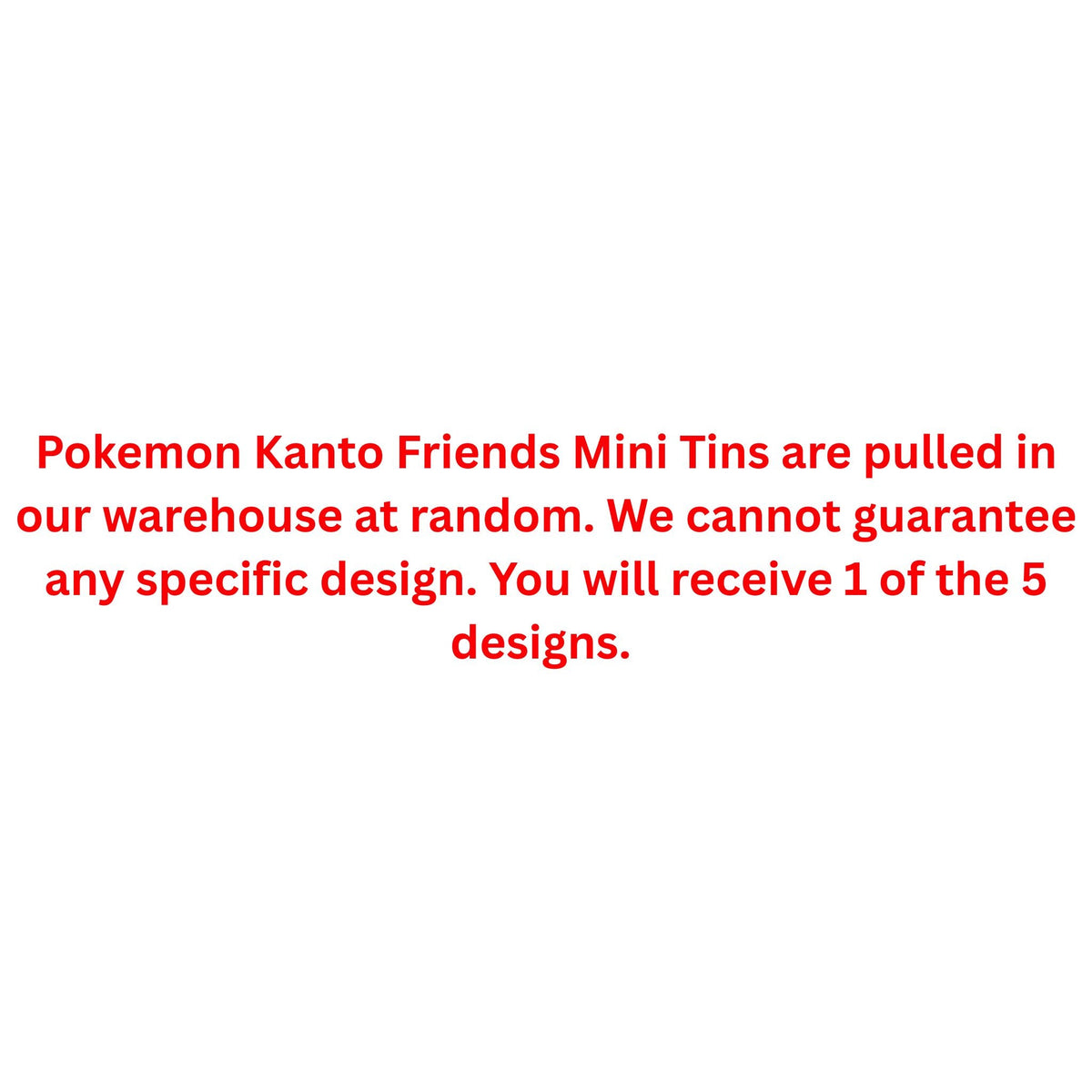 Pokemon Kanto Friends Mini Tin