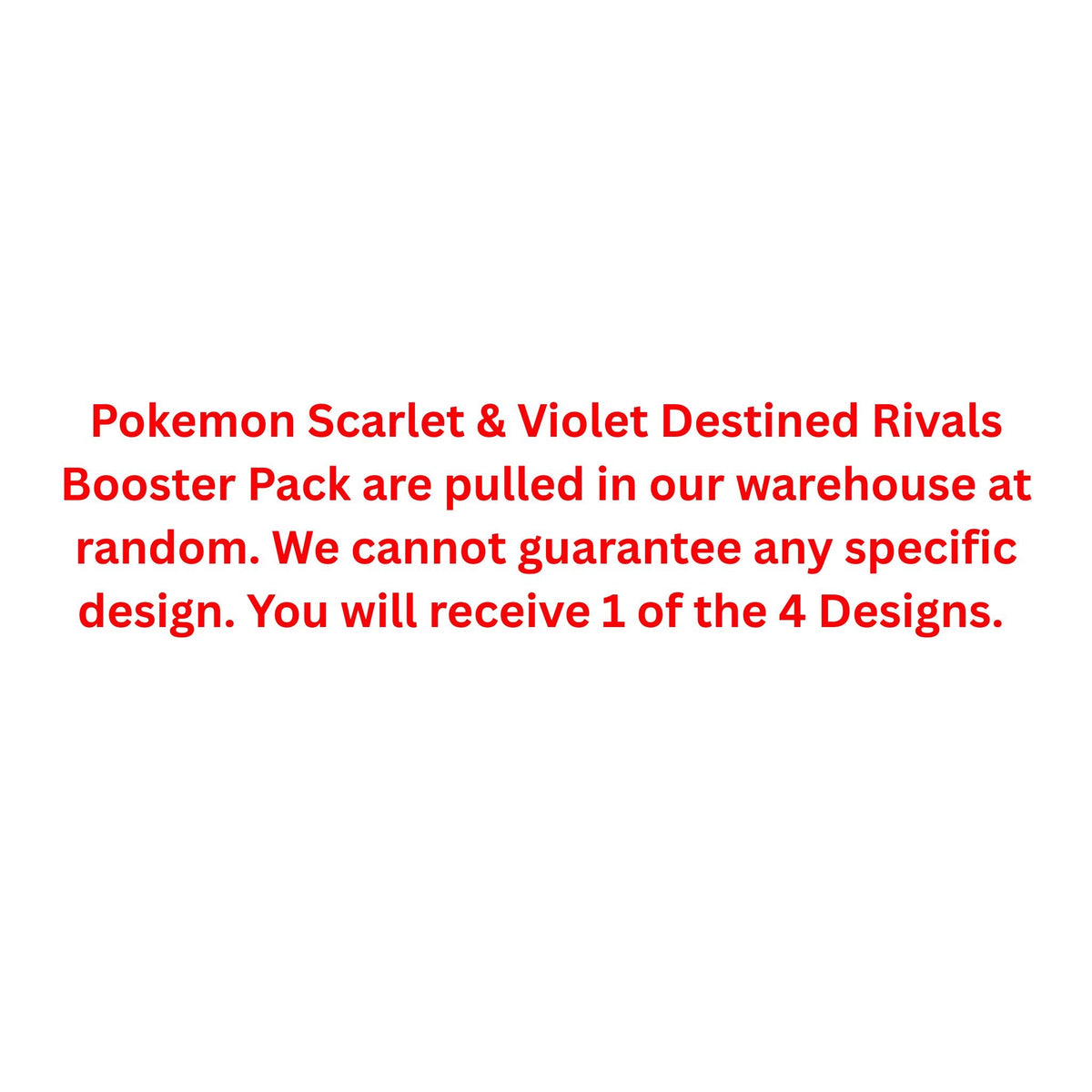 Pokemon Scarlet & Violet Destined Rivals Booster Pack