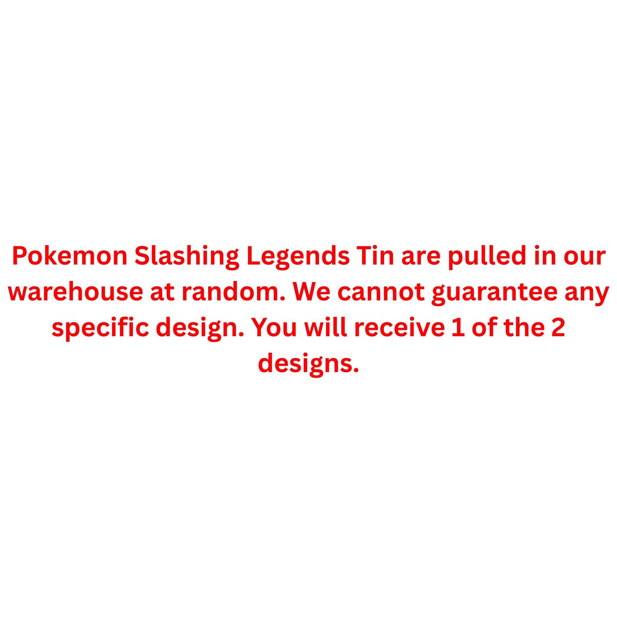 Pokemon Slashing Legends Tin