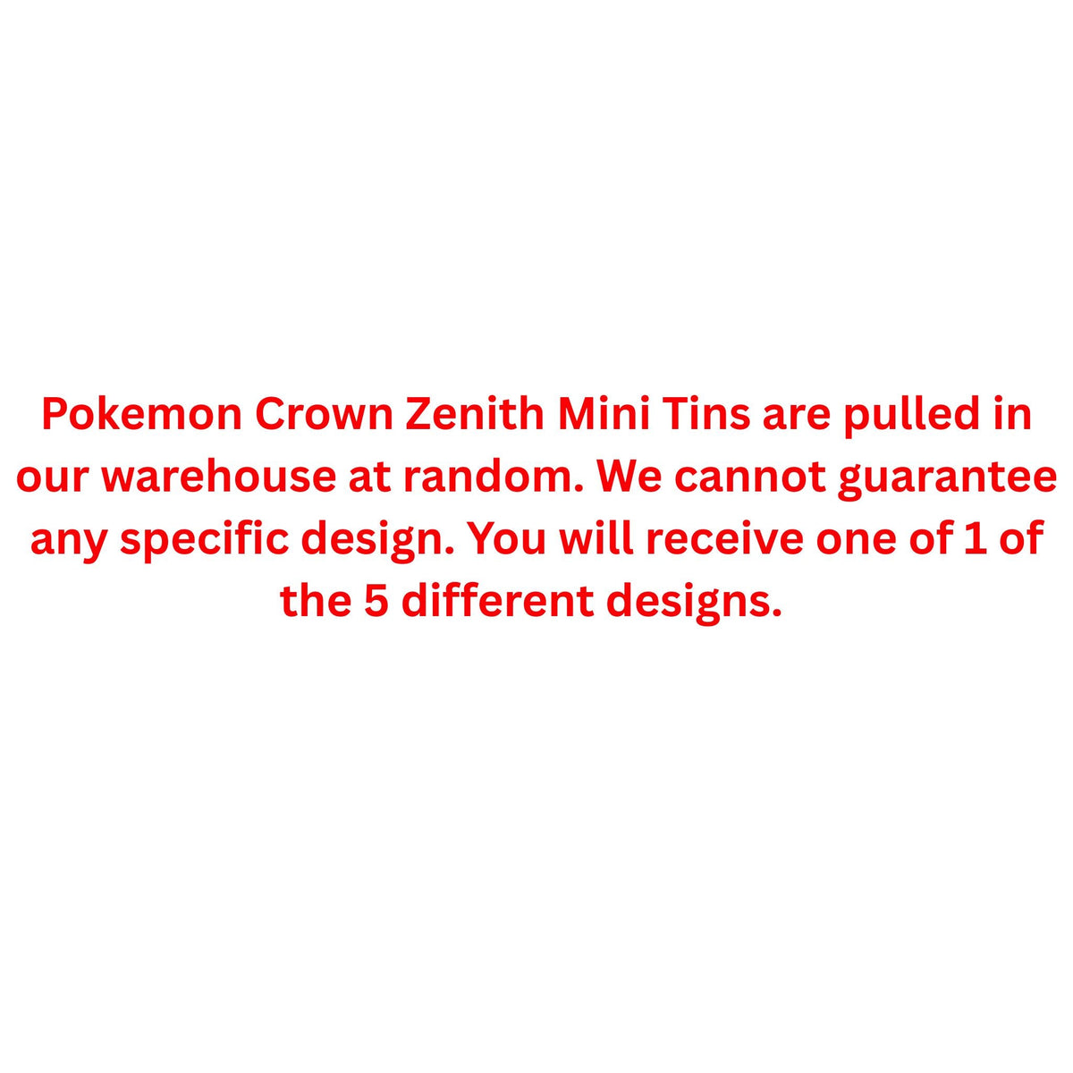 Pokemon Sword & Shield Crown Zenith Mini Tin