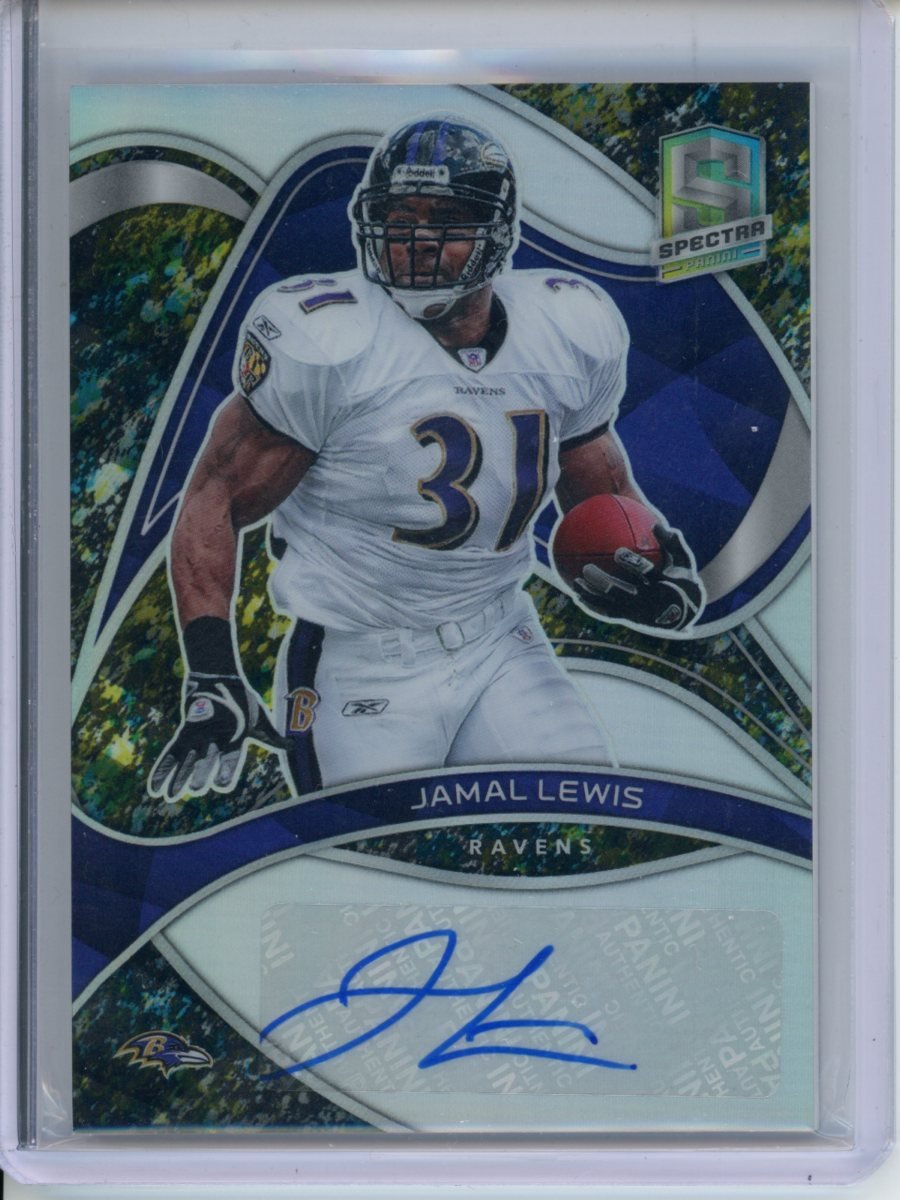 2022 Panini Spectra Jamal Lewis Auto Neon Splatter /8 Ravens