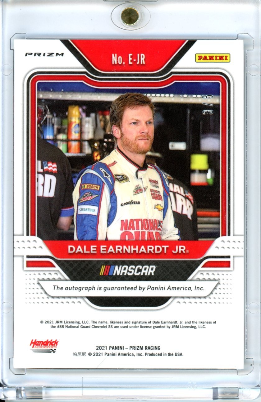 2021 Panini Prizm Racing Dale Earnhardt Jr Endorsements Auto White /5 NASCAR