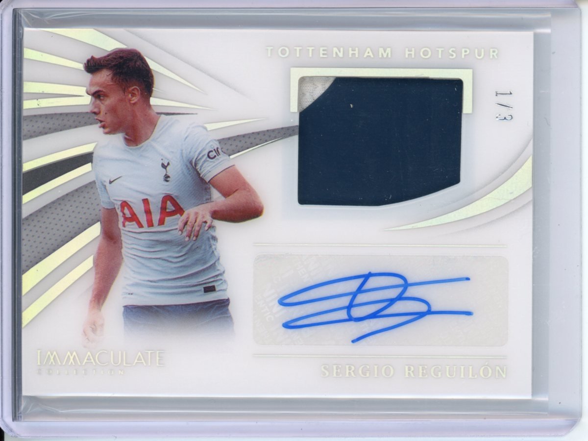 2021 Panini Immaculate Sergio Reguilon Patch Auto /3 Tottenham