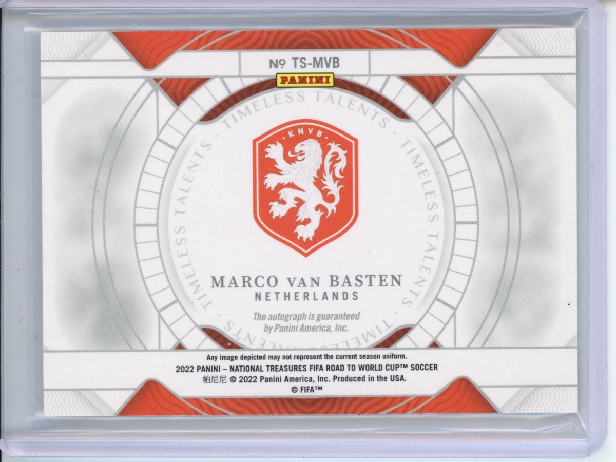 2022 Panini National Treasures Marco van Basten Timeless Talents /99 Netherlands