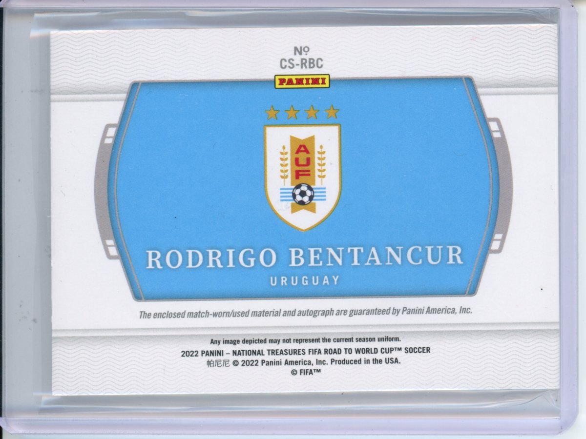 2022 Panini National Treasures Rodrigo Bentancur Colossal Auto Blue /25 Uruguay