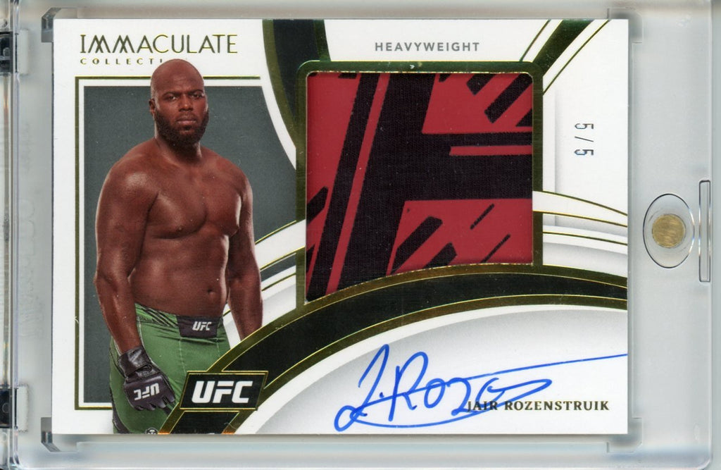 2022 Panini Immaculate UFC Jair Rozenstruik Patch Auto Gold /5
