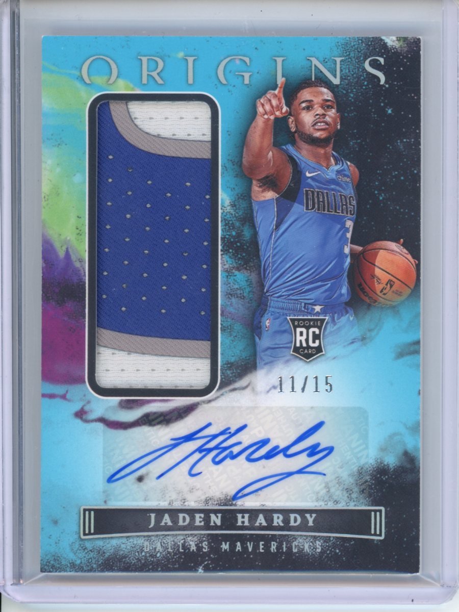 2022/23 Panini Origins Jaden Hardy Rookie RPA Blue /15 Mavericks
