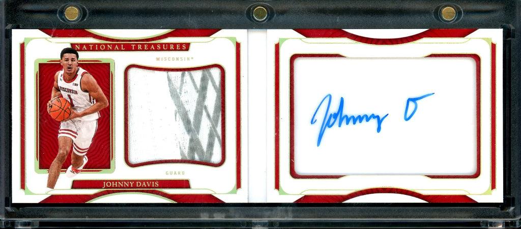 2022/23 Panini National Treasures Collegiate Johnny Davis Booklet RPA Gold /10
