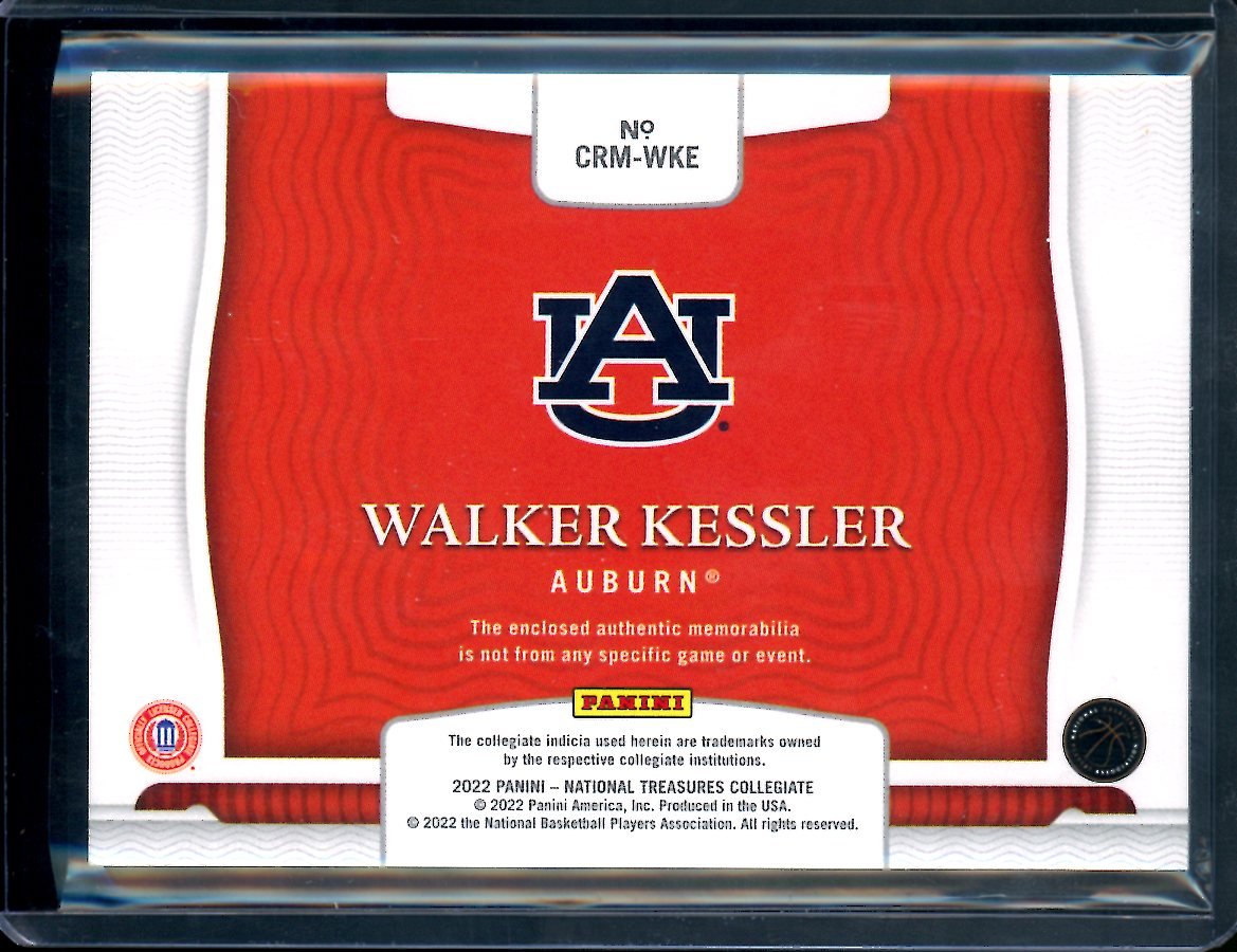 2022/23 Panini National Treasures Collegiate Walker Kessler Colossal Patch /5