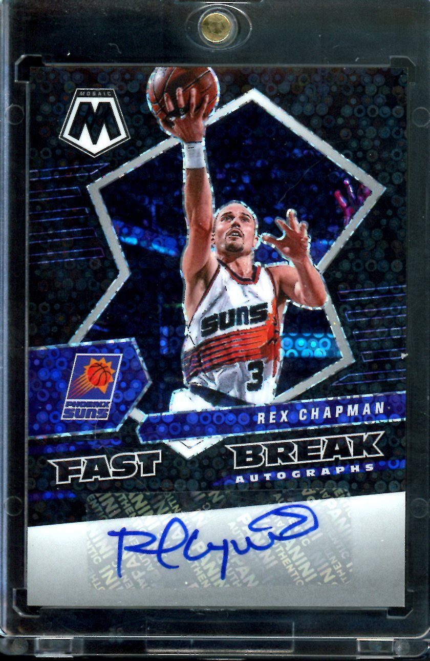 2021/22 Panini Mosaic Rex Chapman Fast Break Black Auto 1/1 Suns