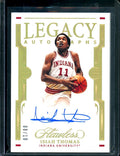 2022/23 Panini Flawless Collegiate Isiah Thomas Legacy Auto Gold 08/10 Indiana