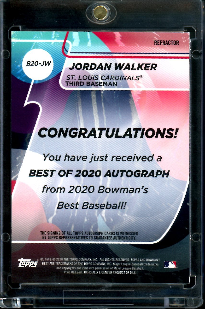 2020 Bowman's Best Jordan Walker Refractor Auto Cardinals