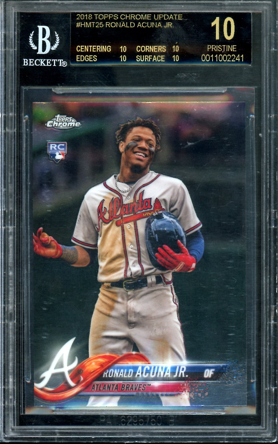 2018 Topps Chrome Update Ronald Acuna Jr. Rookie BGS 10 Black Label Braves