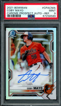 2021 Bowman Coby Mayo 1st Bowman Refractor Auto /499 PSA 9 Orioles