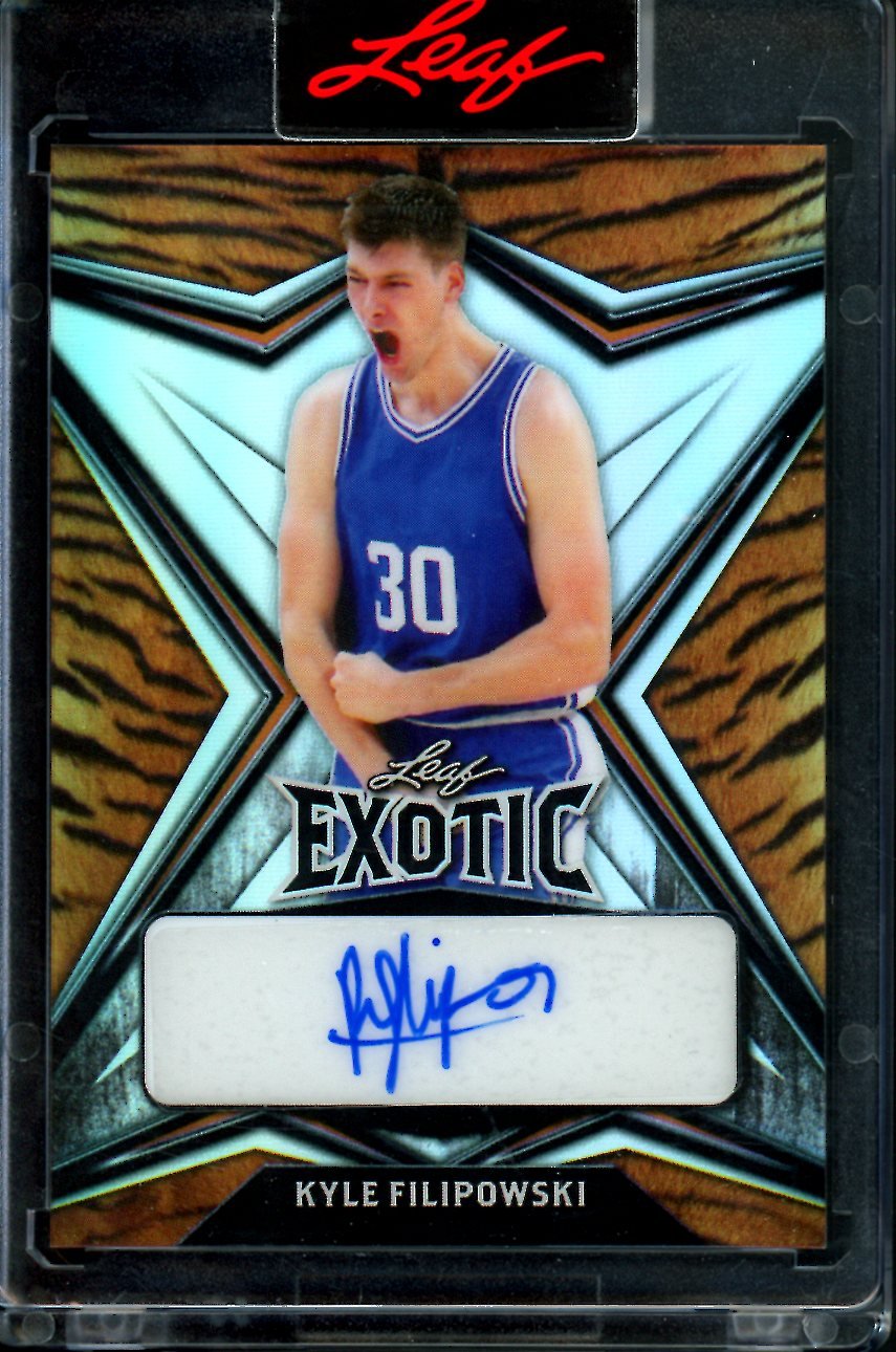 2022/23 Leaf Exotic Kyle Filipowski Tiger Auto /15 Kansas