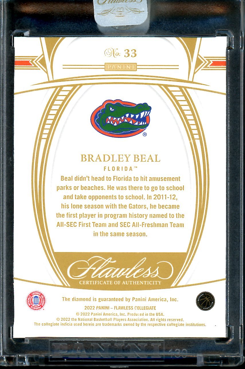 2022/23 Panini Flawless Collegitae Bradley Beal Diamond /25 Wizards