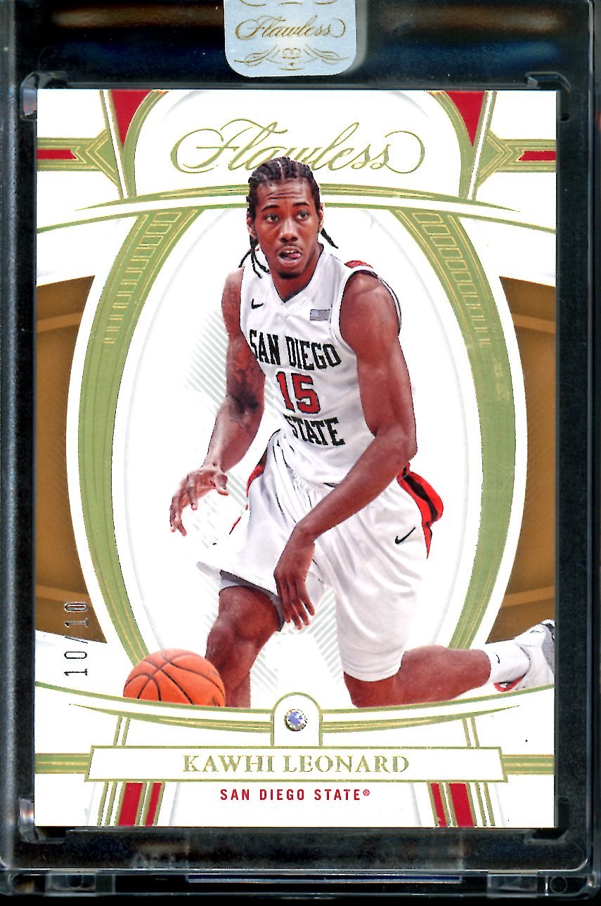 2022/23 Panini Flawless Collegitae Kawhi Leonard Gold Diamond /10 Clippers