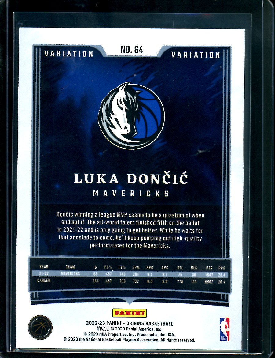 2022/23 Panini Origins Luka Doncic Variation Mavericks
