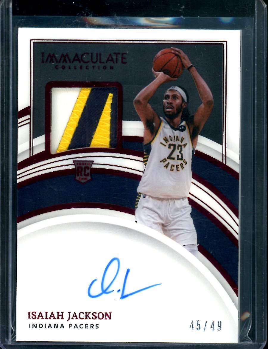 2021/22 Panini Immaculate Isaiah Jackson Rookie RPA Red /49 Pacers