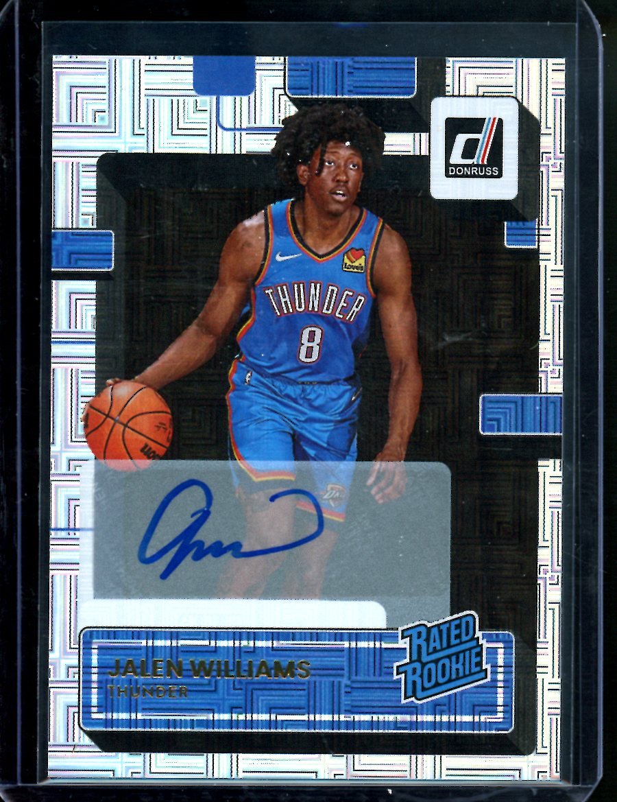 2022/23 Panini Donruss Choice Jalen Williams Rookie Auto Thunder