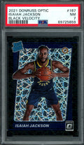 2021/22 Panini Optic Isaiah Jackson Rookie Black Velocity /39 PSA 7 Pacers