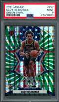 2021/22 Panini Mosaic Scottie Barnes Rookie National Pride Green Swirl /10 PSA 9 Raptors