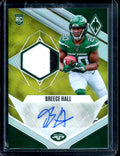 2022 Panini Phoenix Breece Halle Rookie RPA Yellow /75 Jets