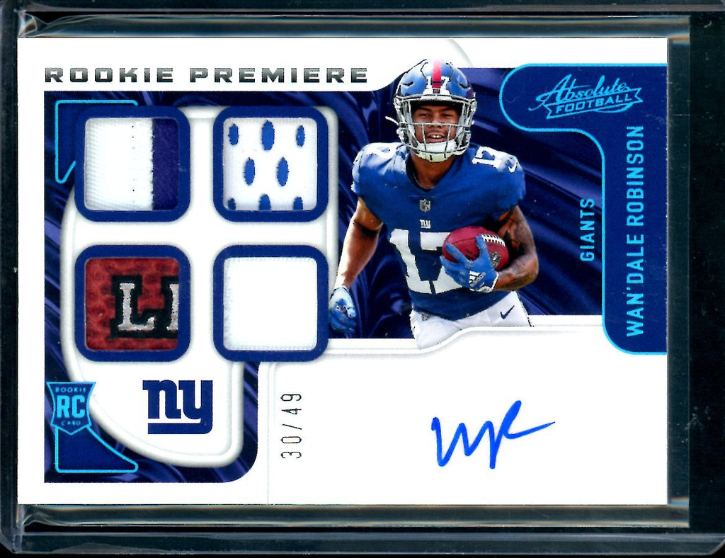 2022 Panini Absolute Wan'Dale Robinson Rookie Premiere RPA /49 Ginats